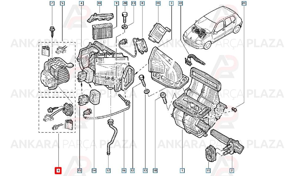 Kalorifer Rezistansı Clio 2 Hb 1,5 Dcı