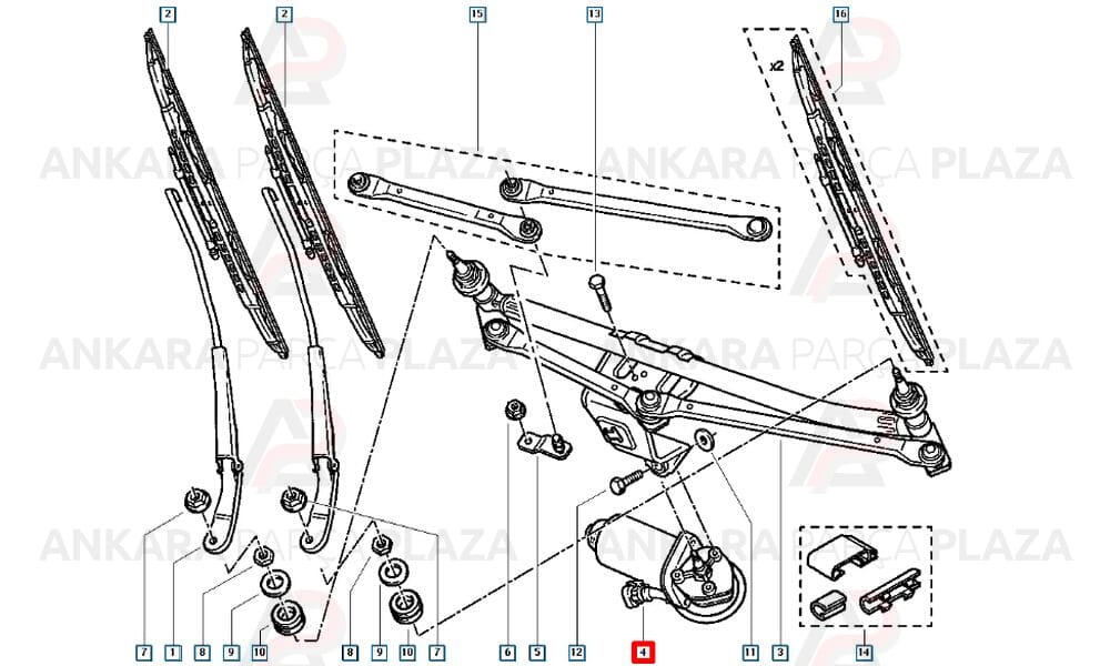 Silecek Motoru Master 2, Movano A, Iveco Daily 4