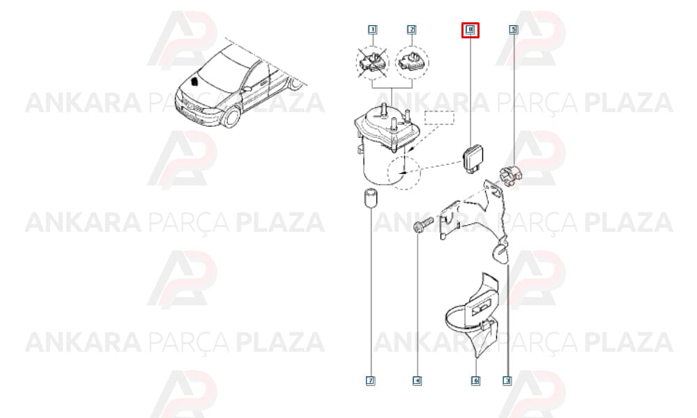 Clio, Captur, Kangoo, Dokker 1,5 Dcı Yakıt Filtre Sensörü Sagemfrans