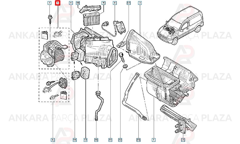 Kalorifer Motoru Kangoo 1.4 - 1.5