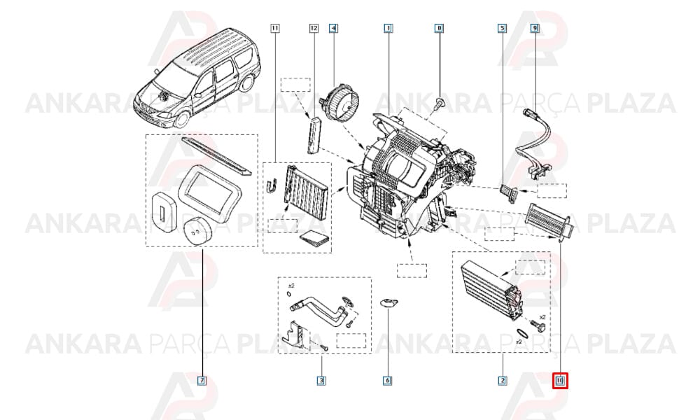 Kalorifer Rezistansı 900W Clio 3 Duster 7701060006