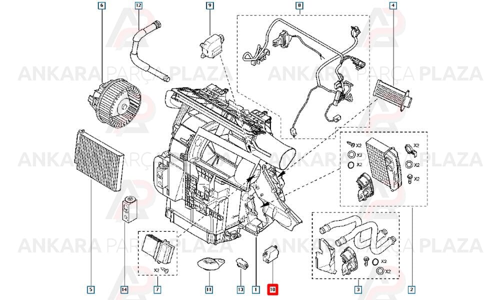 Kalorifer Klape Motoru Clio 3 Modüs T1007781T Valeo
