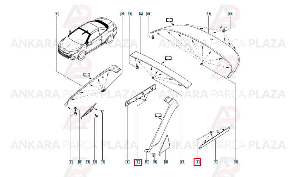 Agraf Klips Twingo 2 -Clio 3 - Megane 3 7701061797