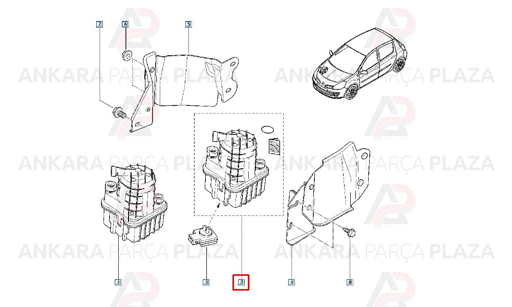 Clio 3 1.5Dcı 2005 > Modüs 1.5Dcı 2004 > Mazot Filtresi Sardes