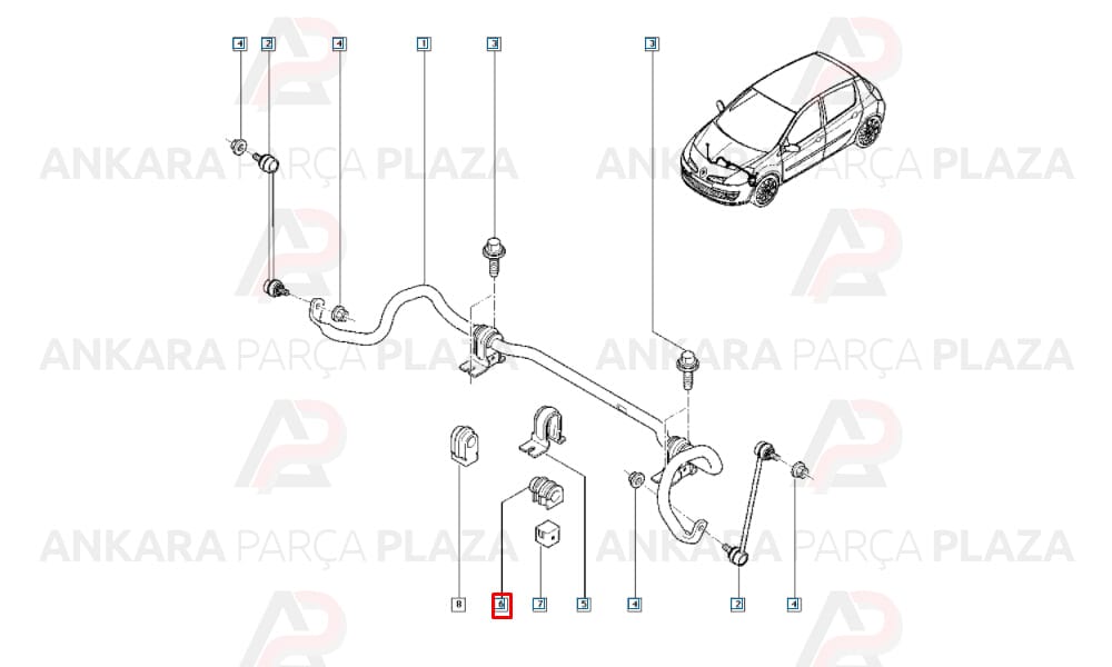 Clio 3 - 4, Captur, Modüs, Megane Viraj Demir Lastiği Ön Sağ Sol Orta Ytt