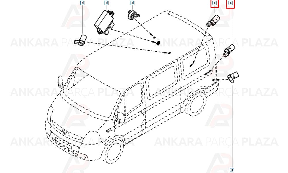 Park Sensörü Gri Clio Megane Scenic Laguna Master