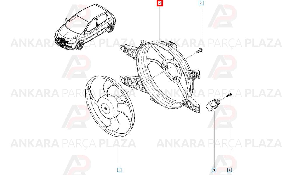 Clio 3 Modüs Fan Davulumbazı Şasesi 7701063956