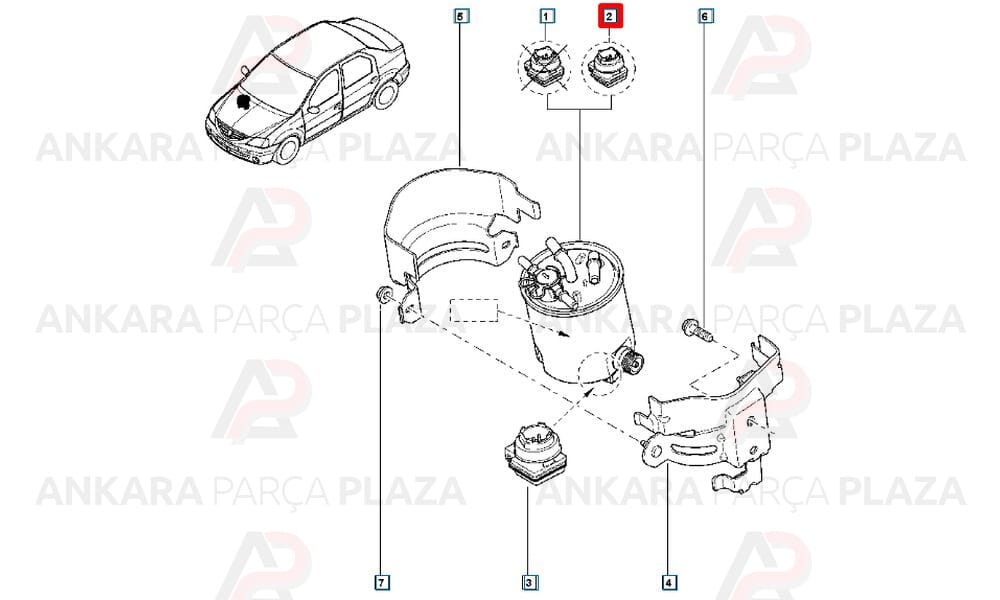 Yakıt Filtresi Dacia Logan Mcv Sandero 1.5Dcı 2005 > K9K