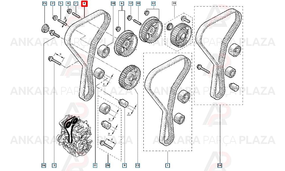 Megane Laguna 2 2.0 16V Triger Kayışı Gates