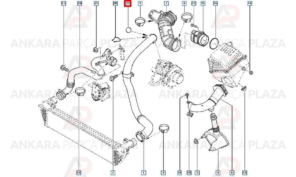 Laguna 3 2.0 Turbo Hortumu O-Ring Contası Orijinal 7701065055