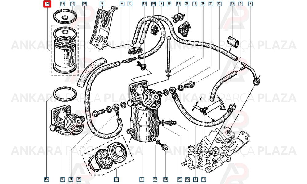 Ducato 1.9 -2.5 Mazot Filtresi Sardes