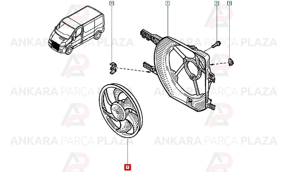 Trafic 2 Fan Motoru 7701069898