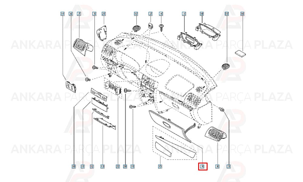 Clio Torpido Kapağı Açık Gri 2002 - 2008 Meydan