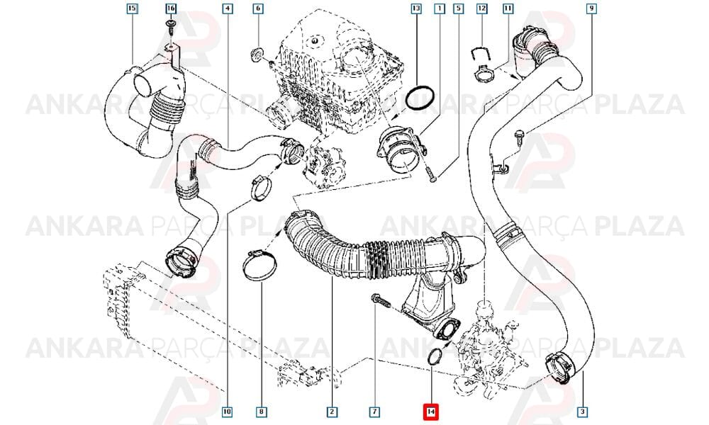 Master 3 Turbo Hortumu O-Ring Contası Orijinal 7701071286