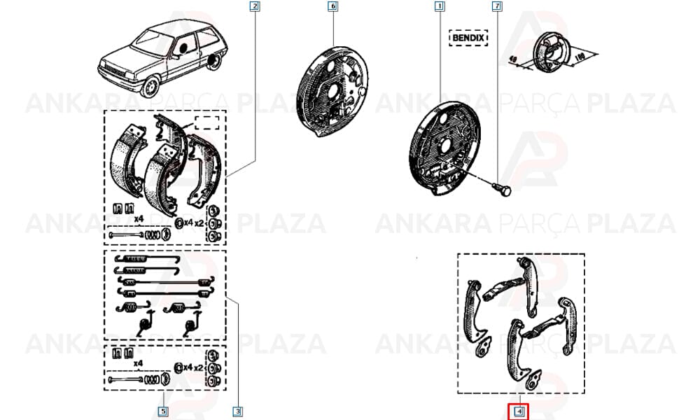 Renault 9 Renault 11 Fren Ayar Levye Takımı Mtj