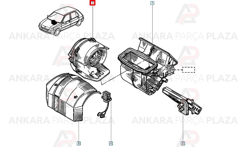 Kalorifer Motoru Kangoo Klimasız 7701203257