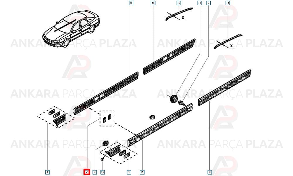 Kapı Band Klipsi Agrafı Safrane 7701203681