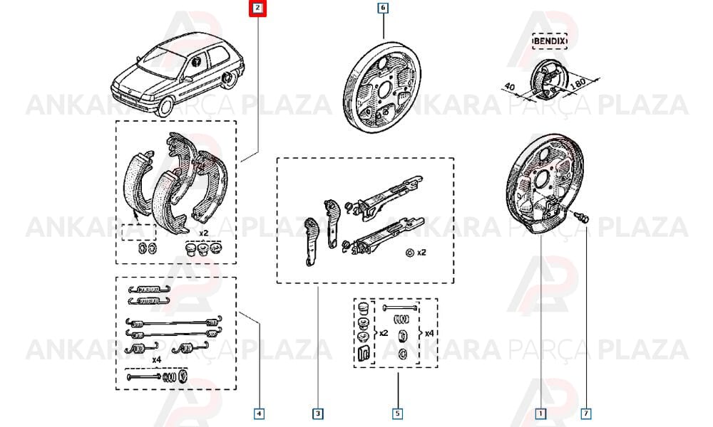 Twingo Arka Fren Balatası Meydan