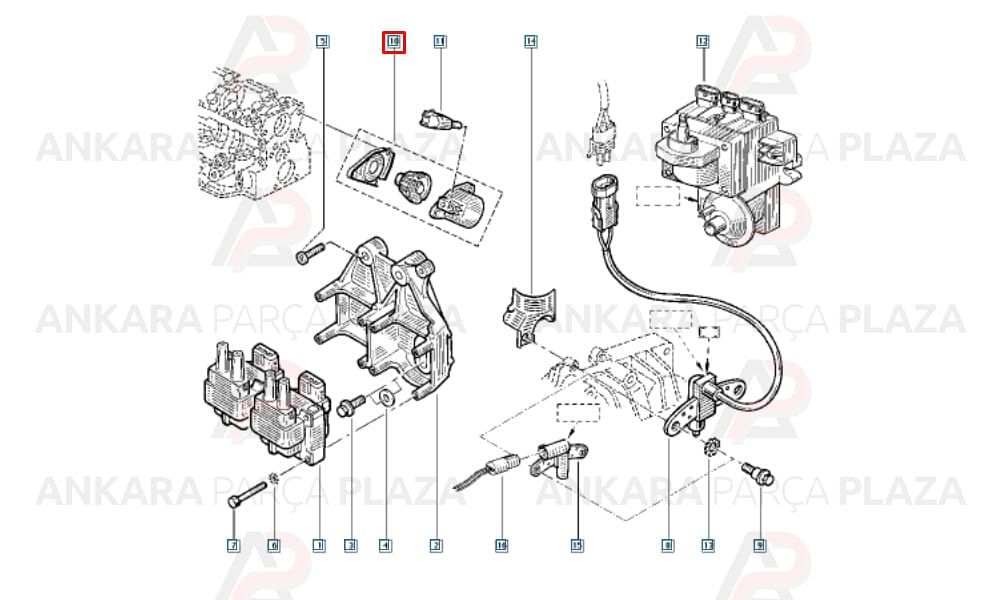 Distribitör Kapağı Megane 1 2.0 8V F3R 7701204540