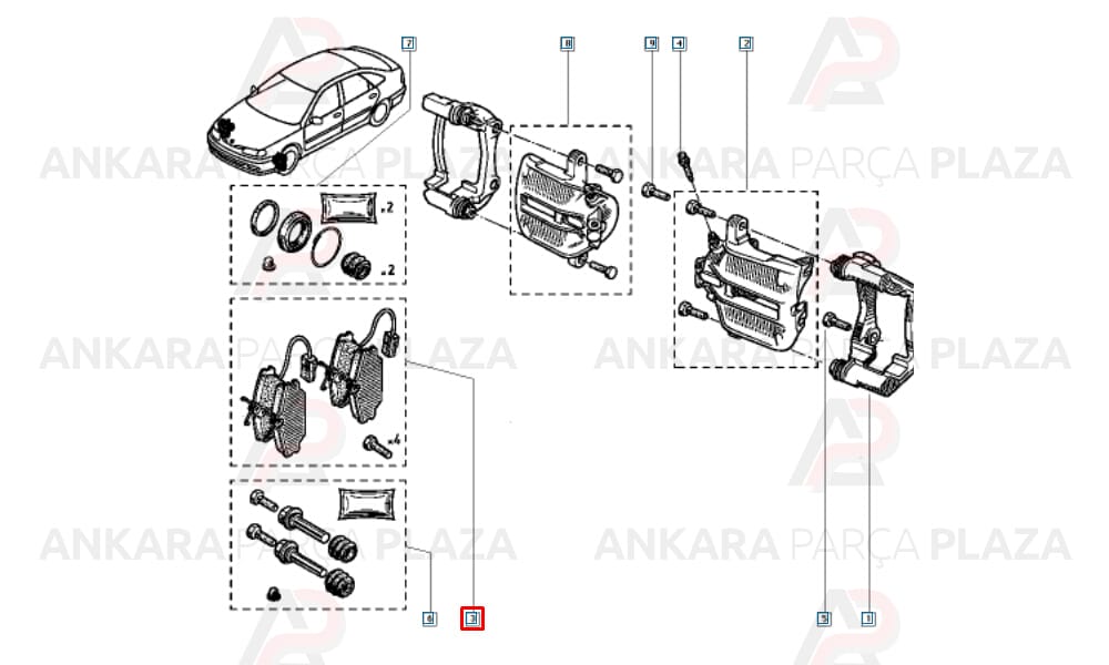 Ön Fren Balatası Laguna 1 1994 2001 7701204670