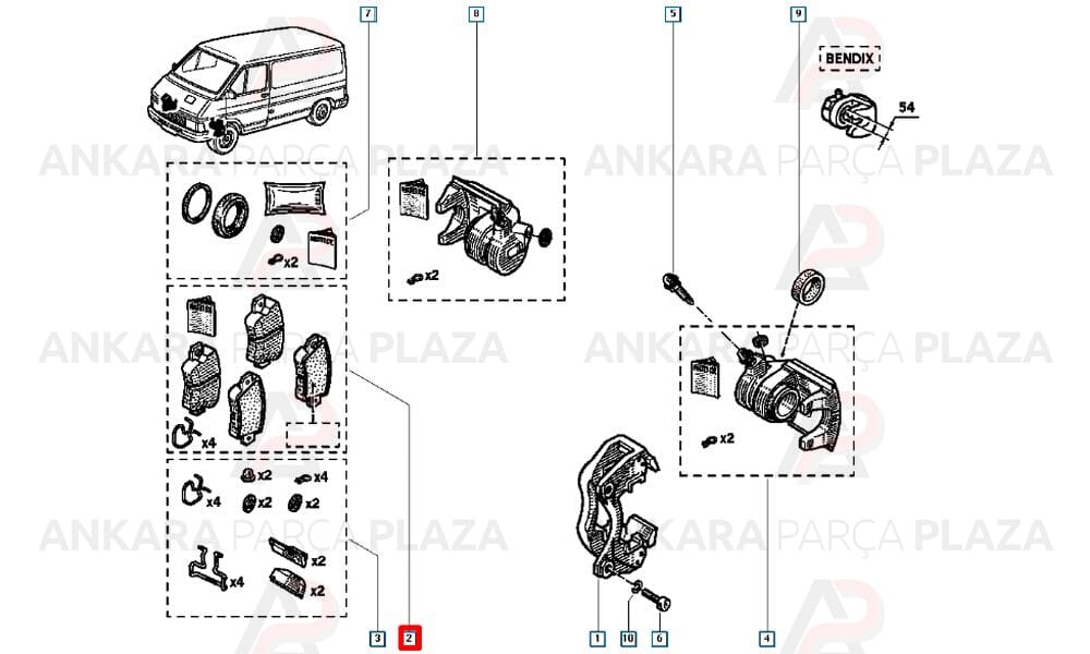 Ön Fren Balatası Trafic Eski Model 7701205014