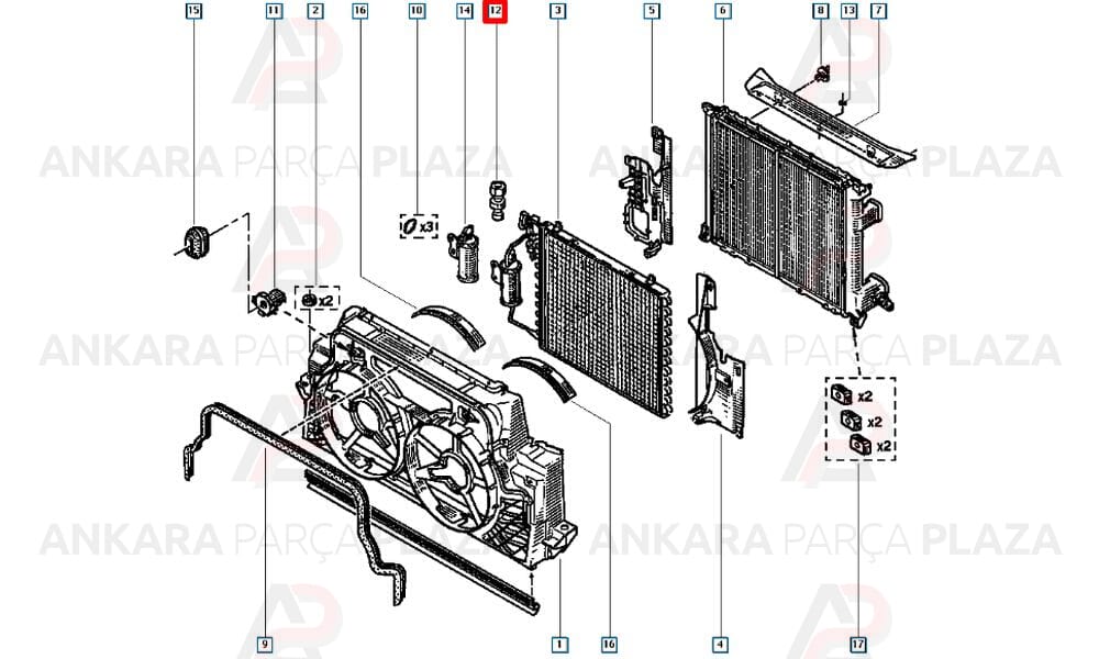 Klima Fan Müşürü Safrane Laguna 7701205042