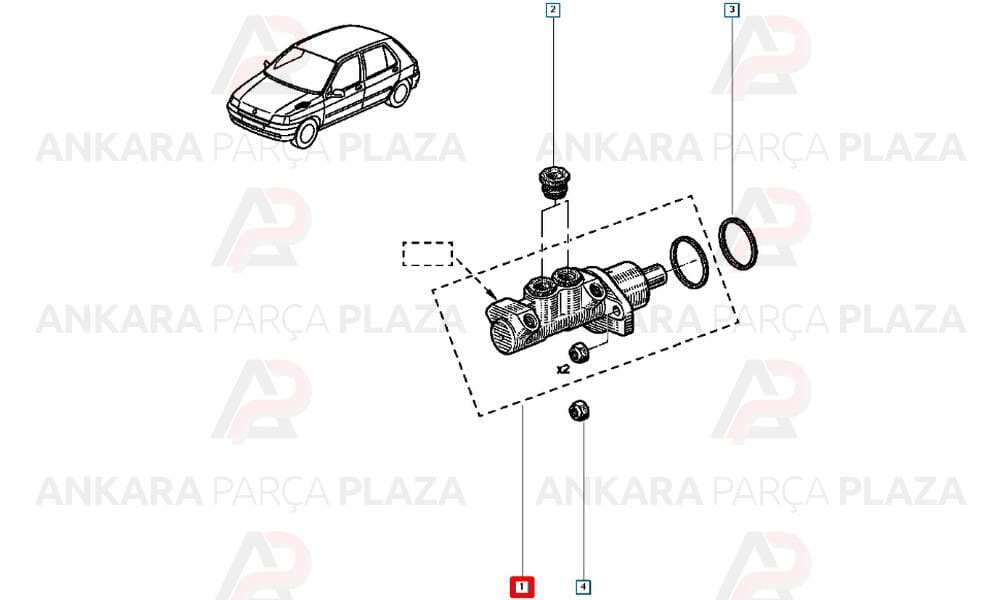 Renault R19, R21, Megane 1, Clio 1, 2 Fren Ana Merkezi Bosch