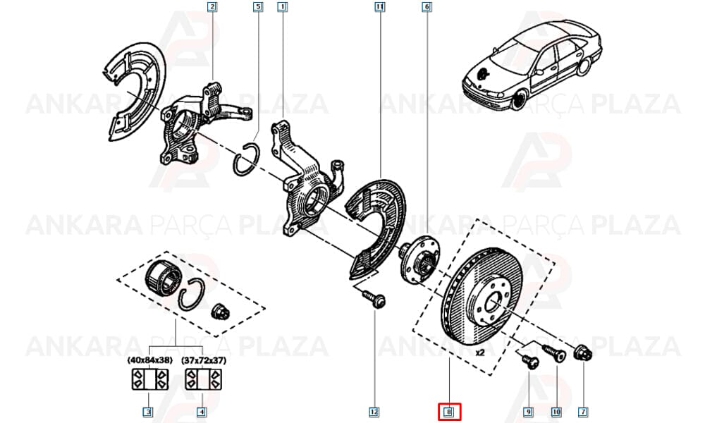 Fren Diski Ön Havalı Renault Laguna Safrane 262Mm (adet)