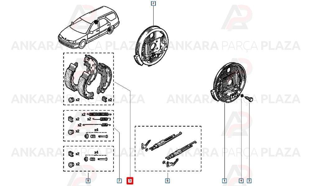 Megane 1 SW, Scenic 1 Arka Fren Balatası Pbs