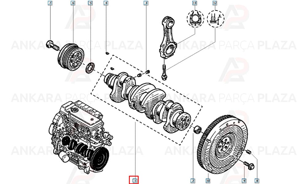 Krank Mili Ducato 2.5Td Master 2.5 E.M.