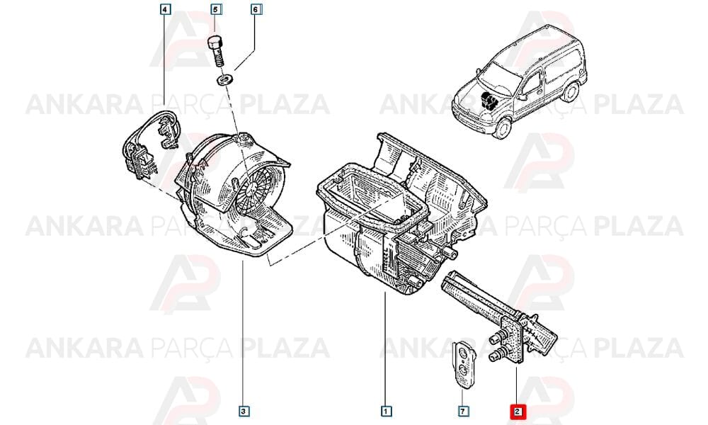 Kalorifer Radyatörü Kangoo 234X158