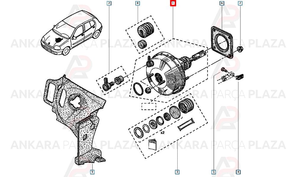 Fren Hava Deposu Bosch Clio 2 Faz 1 7701205741 7701206425
