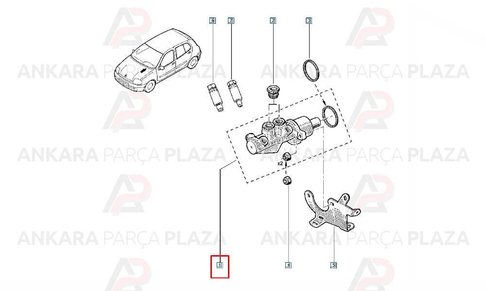 Clıo 2 Fren Ana Merkezi 2002 - 2008 Bosch
