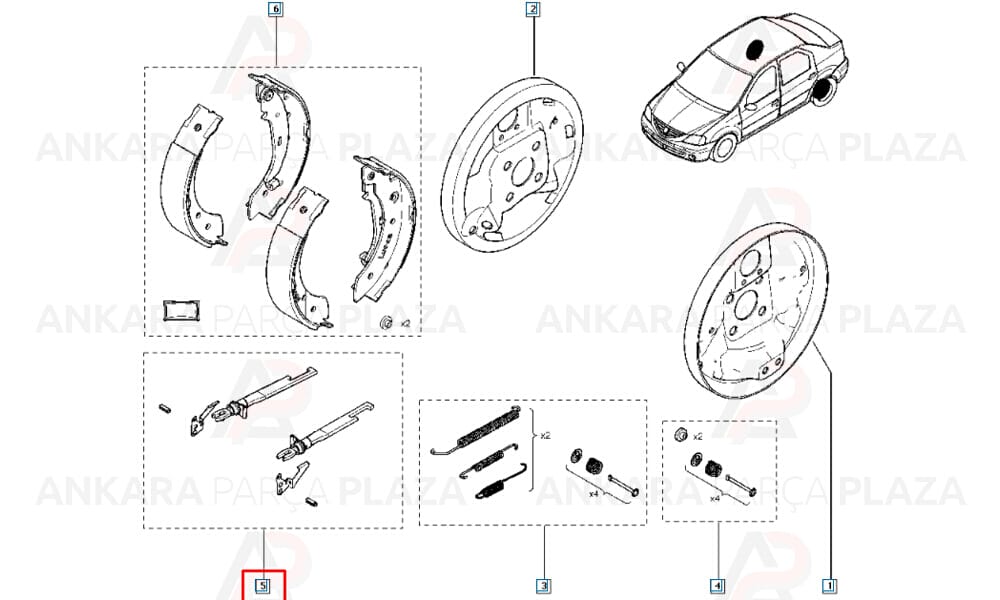 Renault 19, Renault 21, Clio 1 Arka Fren Ayar Cırcırı Sagem