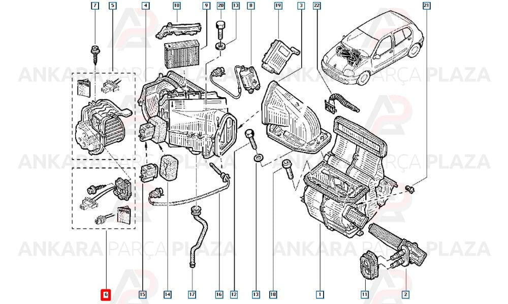 Kalorifer Rezistansı Clio 2 7701206104