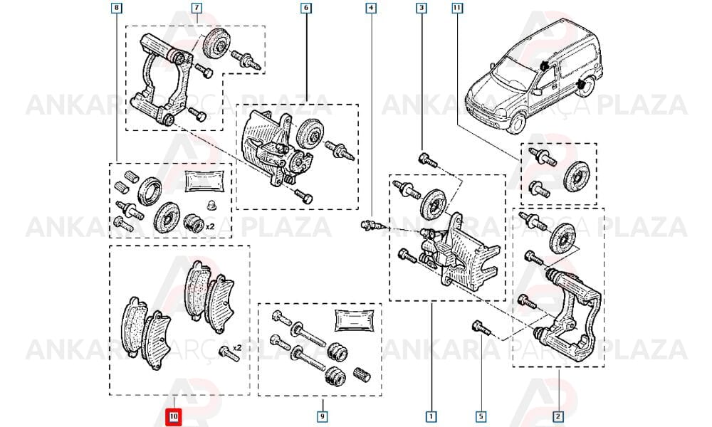 Kangoo 4X4 Arka Fren Balatası Delphi