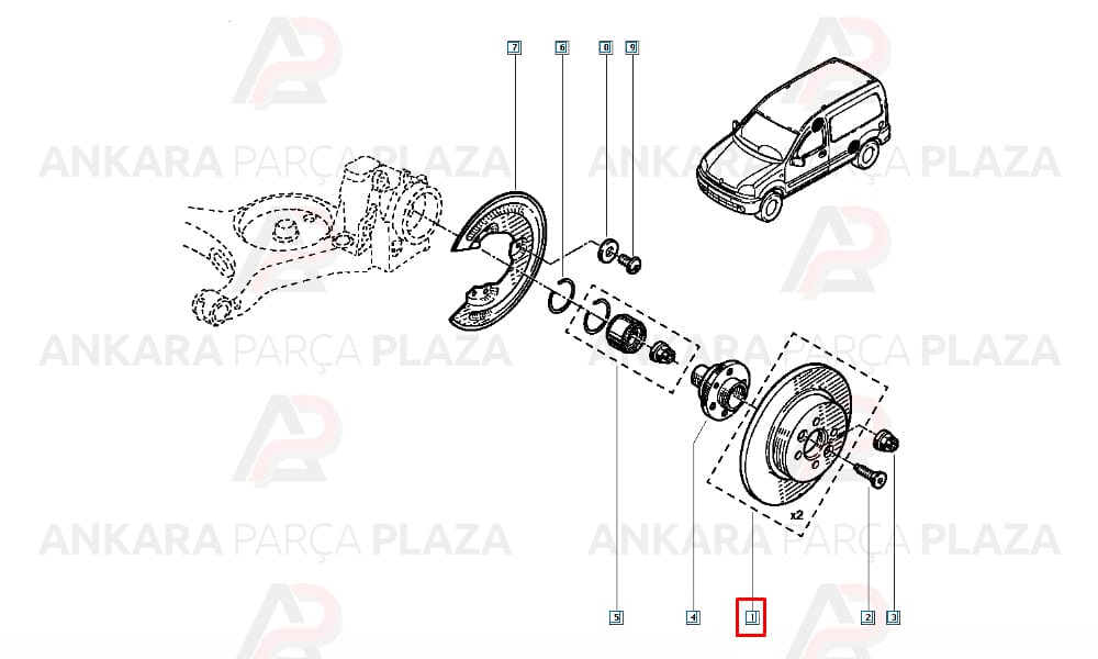 Kangoo 2001 - 2007 Arka Fren Diski Valeo