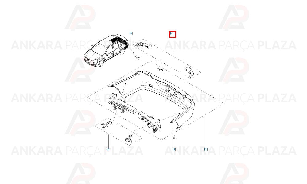 Clio Tampon Bağlantı Ayağı Arka Sağ Sol 2002 - 2006 Meydan