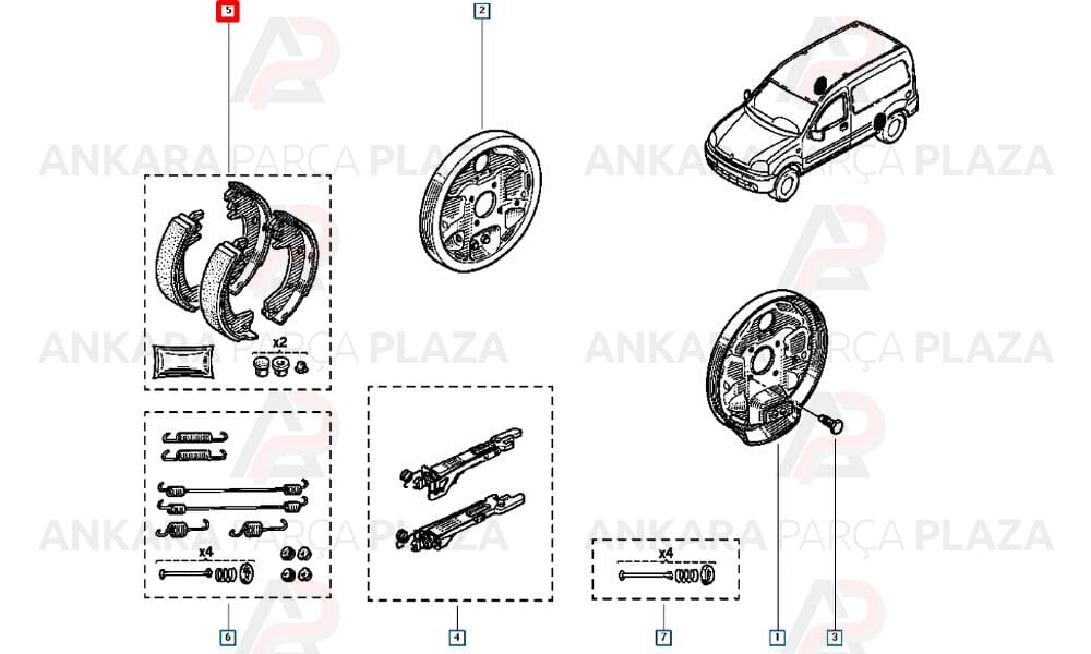 Renault Kangoo Arka Fren Balatası Bosch