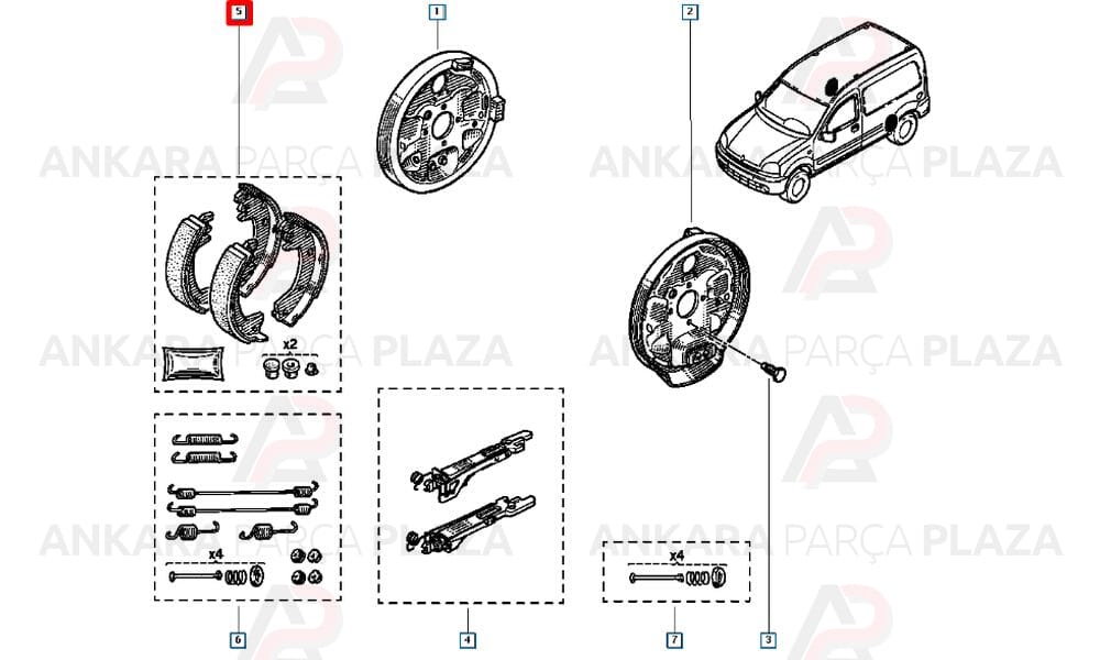 Renault Kangoo Arka Fren Balatası Valeo