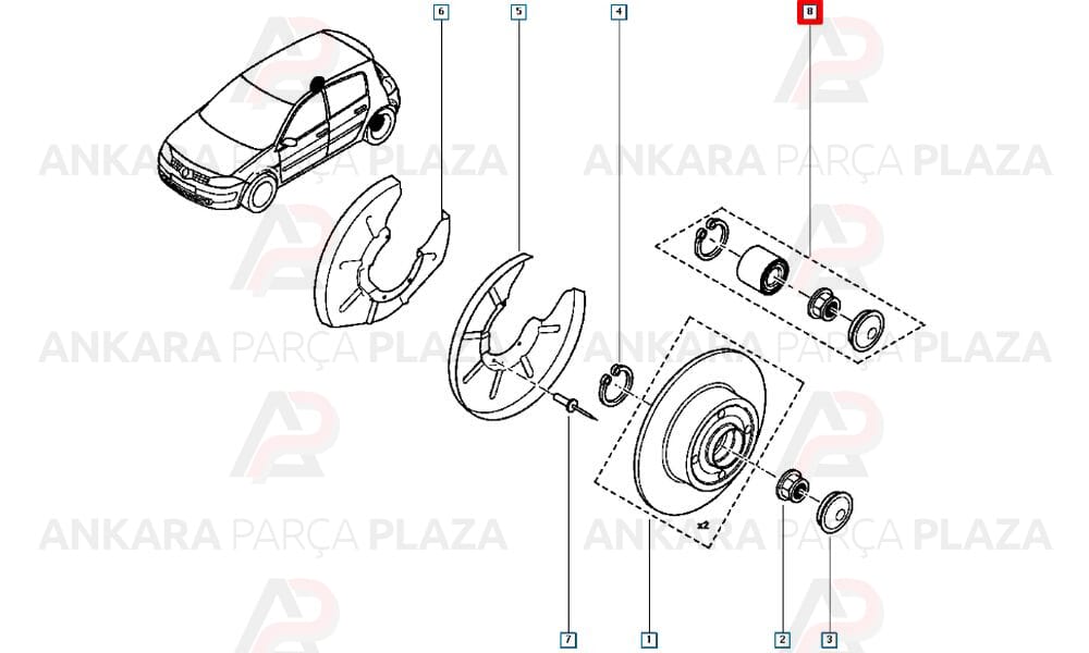 Fluence, Megane 3, Megane 2 Arka Tekerlek Rulmanı Skf