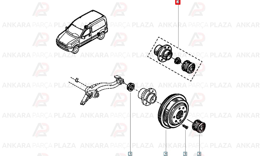 Kangoo Renault 21 Tekerlek Poryası Arka Sağ Veya Sol Absli 4 Bijon Snr
