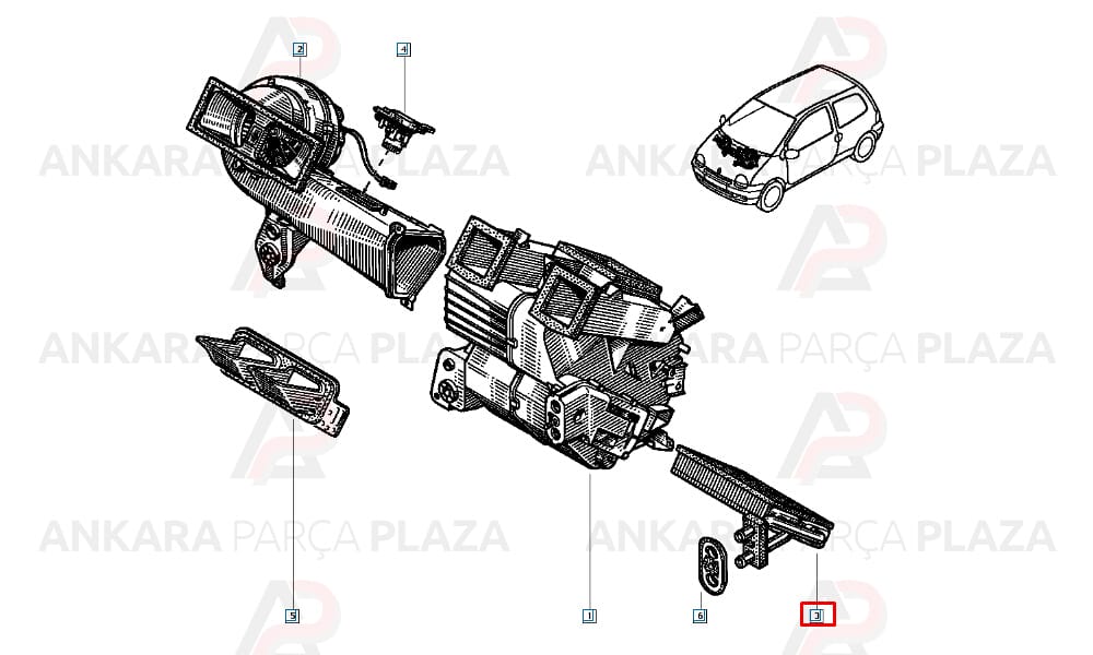 Kalorifer Radyatörü 2 Sıra Alüminyum Sistem Renault : R 9, R 11