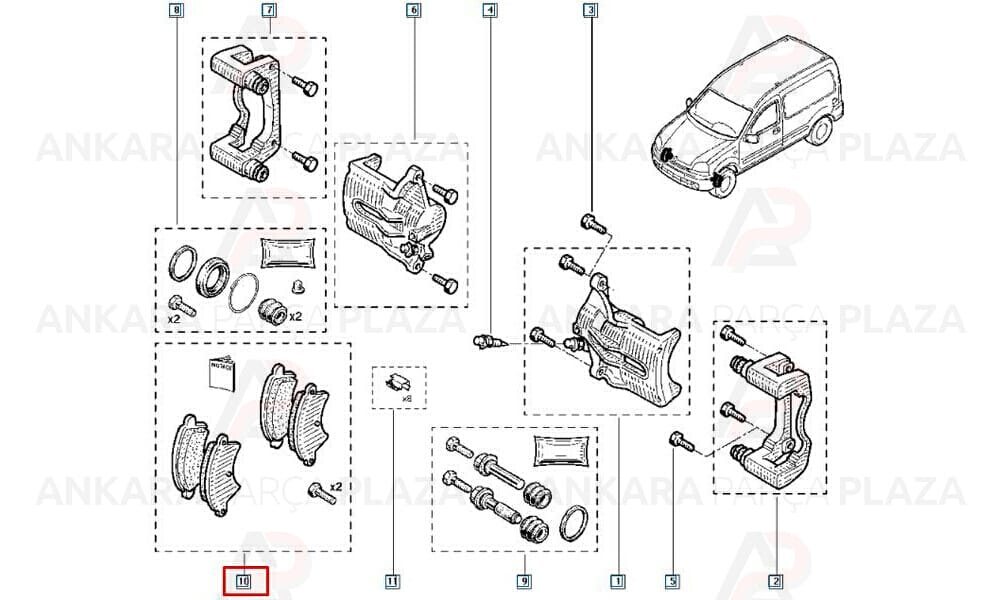 Ön Fren Balatası Renault : Megane 2