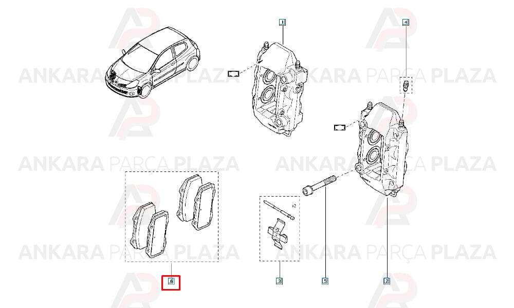 Ön Fren Balatası Renault : Megane 3