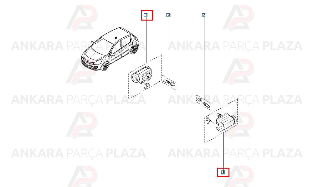 Clio 3, Modüs, Arka Fren Merkezi Bosch
