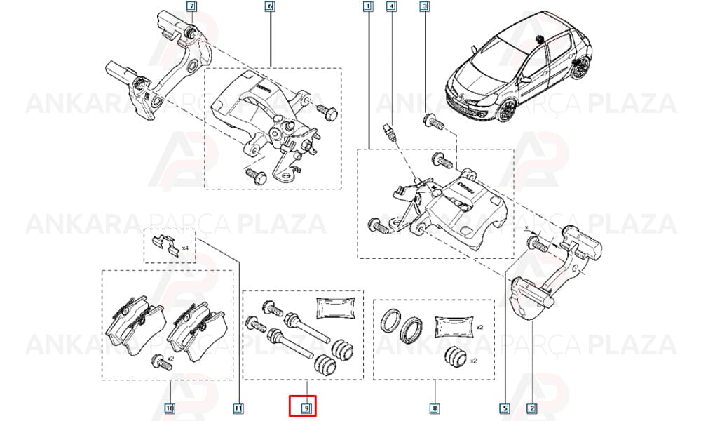 Clio 3 Kangoo 3 Fren Silindir Onarım Seti Arka Alper