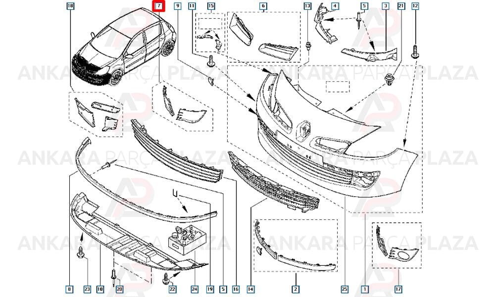 Clio Sis Farı Kapak Plastiği Ön Sağ Sissiz 2006 - 2009 Meydan
