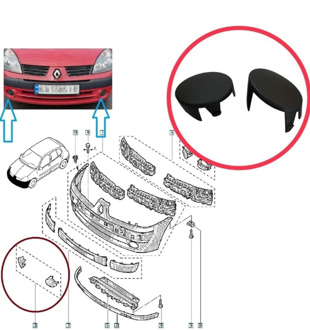 Renault Clio 2001-2005 Sis Far Kapak Takımı Mais 7701209099 - product
