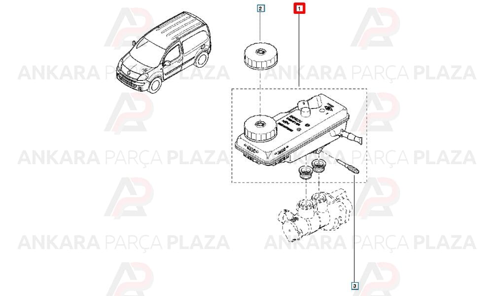 Kangoo 3 X61 Fren Hidrolik Deposu 7701209765